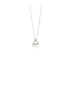 Collana Oro Bianco Diamanti Perle Comete Gioielli Collezione Easy Basic