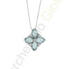 Collana Oro Bianco Diamanti Acquamarine Comete Gioielli Collezione Cleopatra