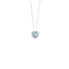 Collana Oro Bianco Diamanti Acquamarina Comete Gioielli Collezione Azzurra
