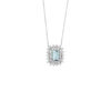 Collana Oro Bianco Diamanti Acquamarina Comete Gioielli Collezione Azzurra