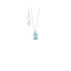 Collana Oro Bianco Diamanti Acquamarina Comete Gioielli Collezione Fantasia Di Acquamarina