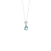 Collana Oro Bianco Diamanti Acquamarina Comete Gioielli Collezione Azzurra