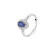 Anello Oro Bianco Diamanti Zaffiro Luce Collezione Iride