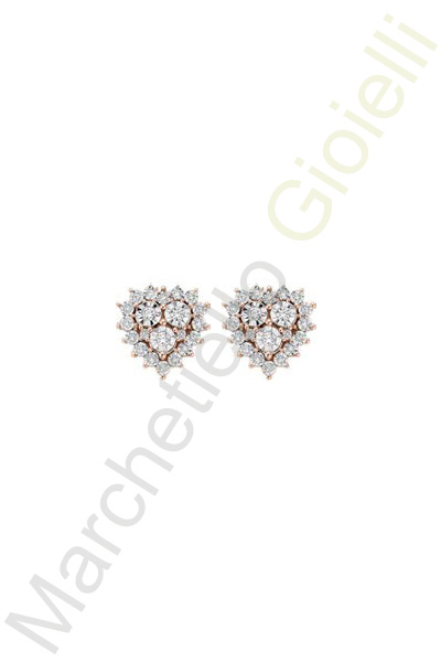 Orecchini Oro Rosa Diamanti Luce Collezione Armonie