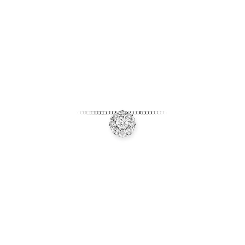 Collana Oro Bianco Diamanti Luce Collezione Vivace