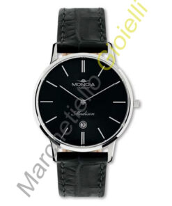 Orologio Acciaio Pelle Quarzo Mondia Collezione Madison
