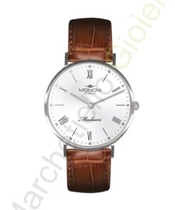 Orologio Acciaio Pelle Quarzo Mondia Collezione Madison
