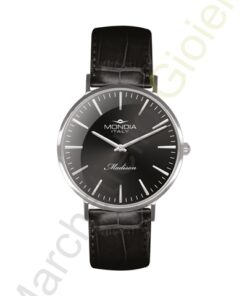 Orologio Acciaio Pelle Quarzo Mondia Collezione Madison