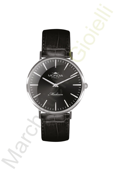 Orologio Acciaio Pelle Quarzo Mondia Collezione Madison