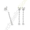 Orecchini Argento Bianco Zirconi Comete Gioielli Collezione Farfalle