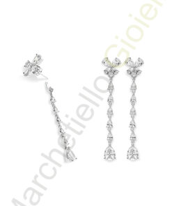 Orecchini Argento Bianco Zirconi Comete Gioielli Collezione Farfalle