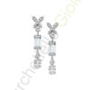 Orecchini Argento Bianco Zirconi Comete Gioielli Collezione Farfalle