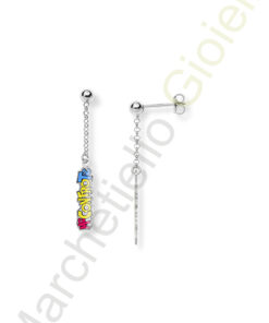 Orecchini Argento Bianco Comete Gioielli Collezione Me Contro Te