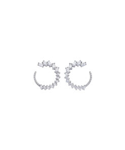 Orecchini Argento Bianco Zirconi Comete Gioielli Collezione Glamour