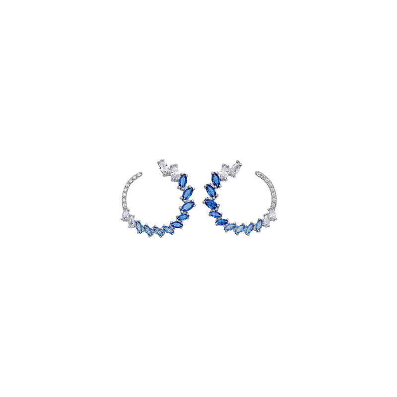 Orecchini Argento Bianco Zirconi Comete Gioielli Collezione Glamour