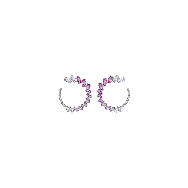 Orecchini Argento Bianco Zirconi Comete Gioielli Collezione Glamour