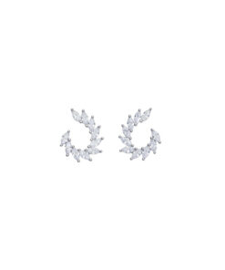 Orecchini Argento Bianco Zirconi Comete Gioielli Collezione Glamour