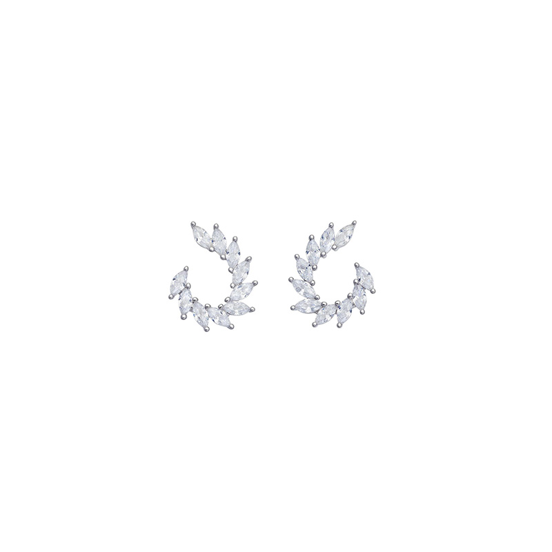 Orecchini Argento Bianco Zirconi Comete Gioielli Collezione Glamour