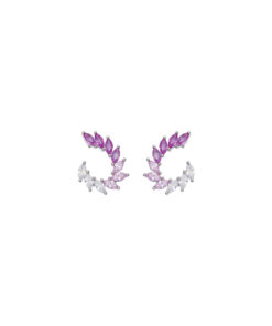 Orecchini Argento Bianco Zirconi Comete Gioielli Collezione Glamour
