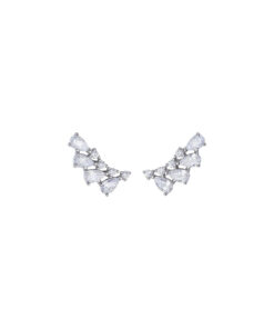 Orecchini Argento Bianco Zirconi Comete Gioielli Collezione Glamour