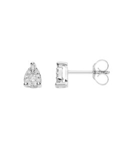 Orecchini Oro Bianco Diamanti Comete Gioielli Collezione Rose Di Diamanti