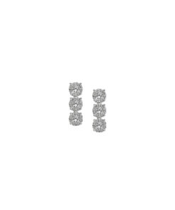 Orecchini Oro Bianco Diamanti Comete Gioielli Collezione Lumiere