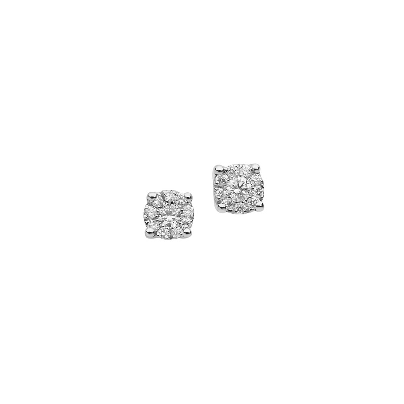 Orecchini Oro Bianco Diamanti Comete Gioielli Collezione Classic