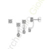 Orecchini Oro Bianco Diamanti Comete Gioielli Collezione Love Infinity