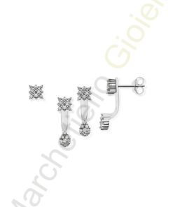 Orecchini Oro Bianco Diamanti Comete Gioielli Collezione Love Infinity