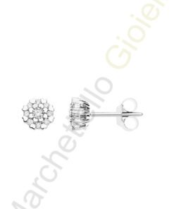 Orecchini Oro Bianco Diamanti Comete Gioielli Collezione Amour