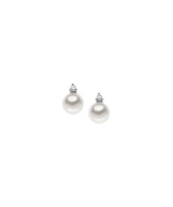 Orecchini Oro Bianco Diamanti Perle Comete Gioielli Collezione Easy Basic