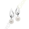 Orecchini Oro Bianco Diamanti Perle Comete Gioielli Collezione Calla