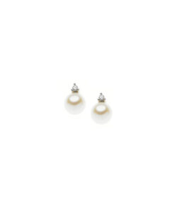 Orecchini Oro Bianco Diamanti Perle Comete Gioielli Collezione Easy Basic