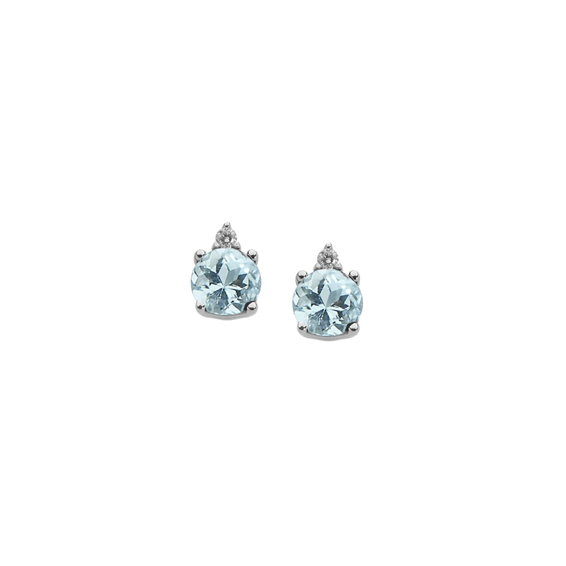 Orecchini Oro Bianco Acquamarine Comete Gioielli Collezione Azzurra