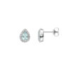 Orecchini Oro Bianco Diamanti Acquamarine Comete Gioielli Collezione Azzurra