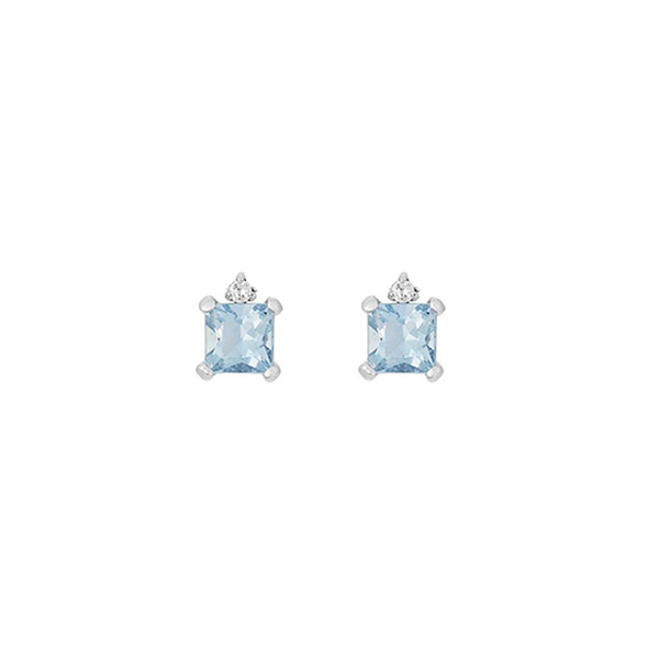 Orecchini Oro Bianco Diamanti Acquamarine Comete Gioielli Collezione Azzurra