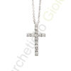 Croce Oro Bianco Diamanti Crieri Collezione Tennis Light
