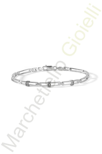 Bracciale Acciaio Zirconi Comete Gioielli Collezione Business