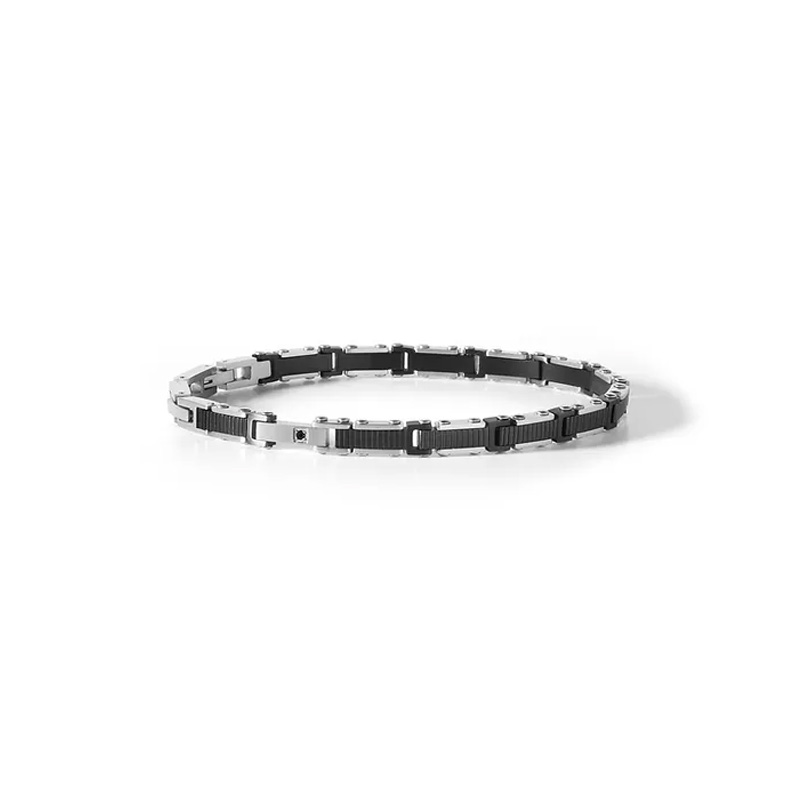 Bracciale Acciaio Bianco Zirconi Comete Gioielli Collezione Cross