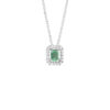 Collana Oro Bianco Diamanti Smeraldo Salvini Collezione Mini Dora Forme