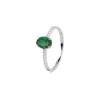 Anello Oro Bianco Diamanti Smeraldo Bliss Collezione Le Jolie