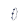 Anello Oro Bianco Diamanti Zaffiro Bliss Collezione Via Lattea