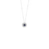 Collana Oro Bianco Diamanti Zaffiro Bliss Collezione Girasole