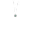 Collana Oro Bianco Diamanti Smeraldo Bliss Collezione Girasole