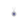 Collana Oro Bianco Diamanti Zaffiro Bliss Collezione Incanto