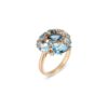 Anello Oro Rosa Diamanti Topazio Pontevecchio Collezione Iris