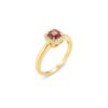 Anello Oro Giallo Diamanti Granato Pontevecchio Collezione Iris