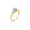 Anello Oro Giallo Diamanti Topazio Pontevecchio Collezione Iris