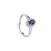 Anello Oro Bianco Diamanti Zaffiro Donna Oro Collezione Luce 126