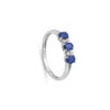 Anello Oro Bianco Diamanti Zaffiro Luce Collezione Iride